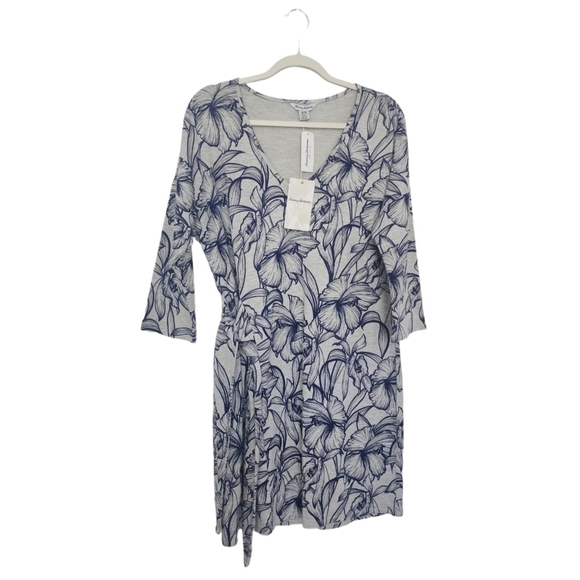 Tommy Bahama Heather Sands Side Tie Floral Print Dress Size Medium. - Picture 1 of 12